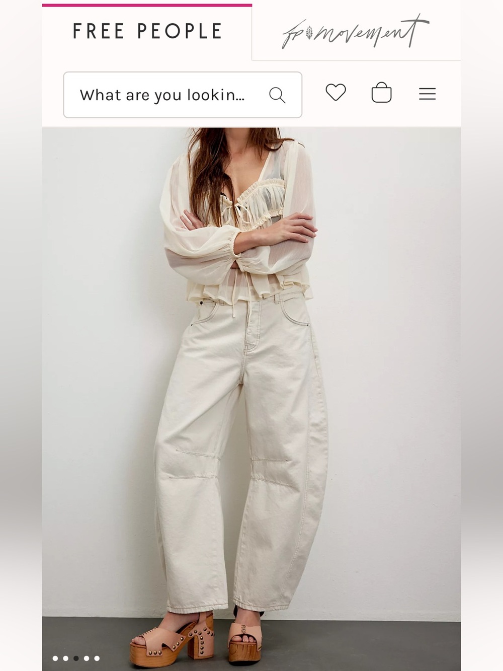 We The Free Barrel Cream Jeans